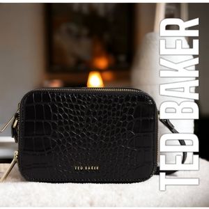Ted Baker Stina Croc Effect "Camera" Crossbody Bag
